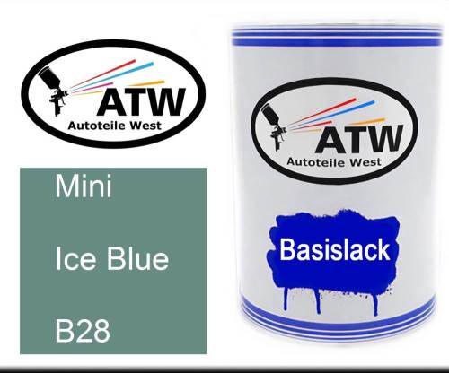 Mini, Ice Blue, B28: 500ml Lackdose, von ATW Autoteile West.